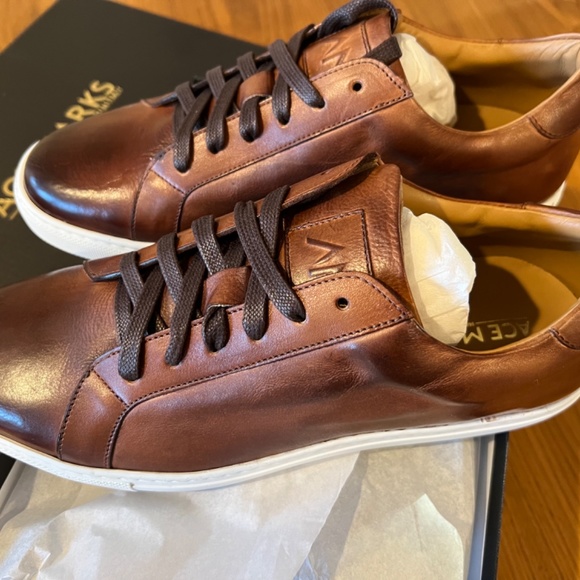 Ace Marks Travel Sneaker Handcrafted Italian Leather size 8.5 - Picture 3 of 13